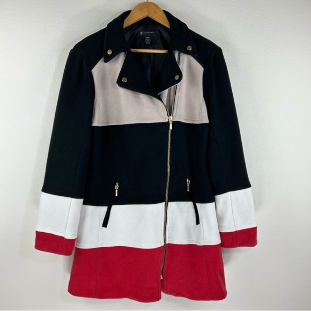 Inc International Concepts Color Block Heavy Coat… - image 1